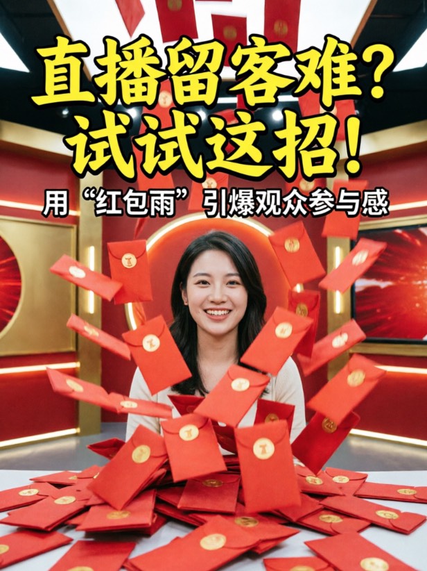 直播留客难？试试这招！用“红包雨”引爆观众参与感