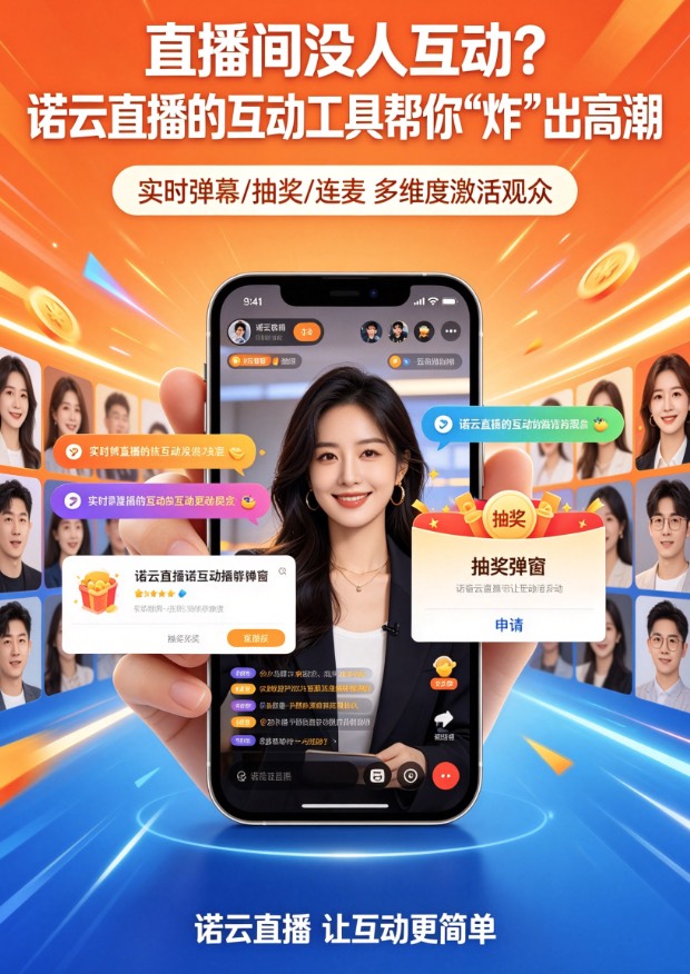 直播间没人互动？诺云直播的互动工具帮你“炸”出高潮