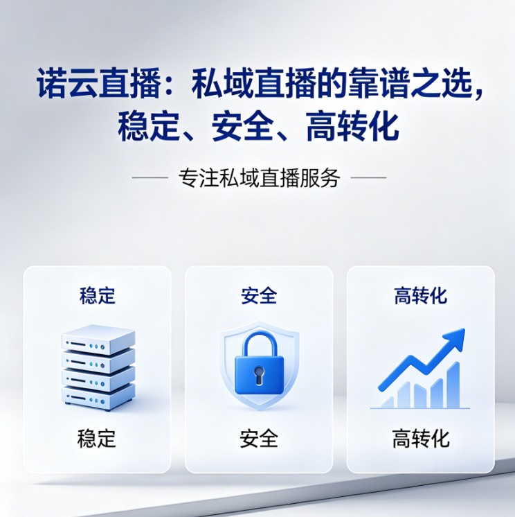 诺云直播：私域直播的靠谱之选，稳定、安全、高转化