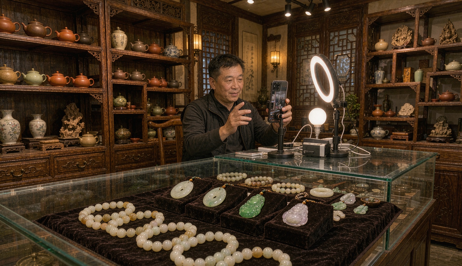文玩玉石拼完价格拼信任，诺云直播把老客接进自己的私域直播间